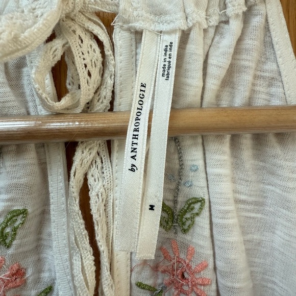 Anthropologie White Floral Embroidered Camisole - Picture 3 of 3